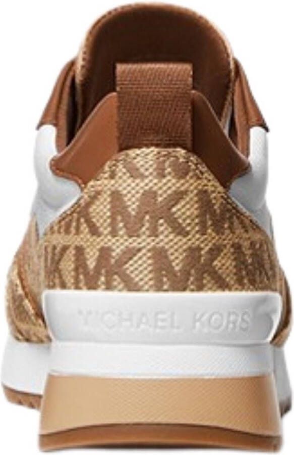 Michael Kors Allie Stride leren sneakers bruin beige wit - Foto 5