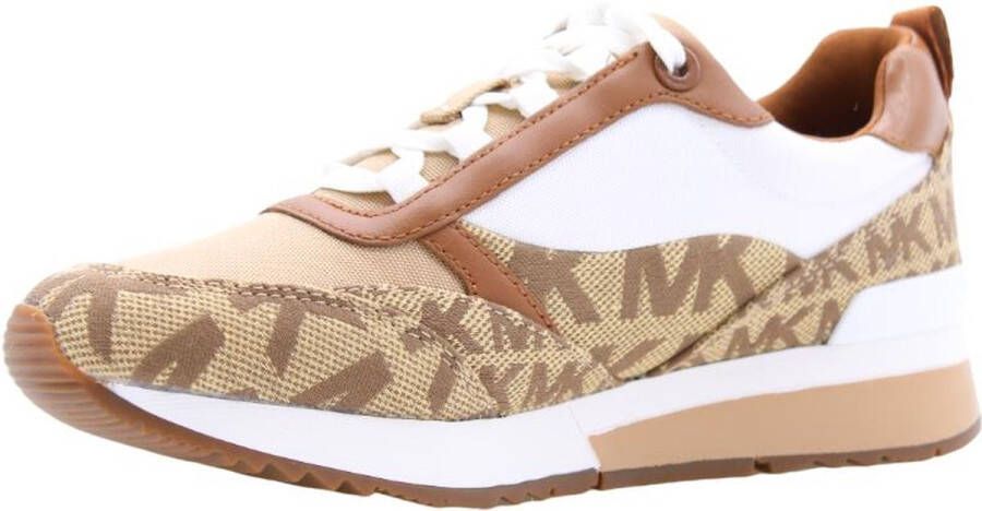 Michael Kors Allie Stride leren sneakers bruin beige wit - Foto 8