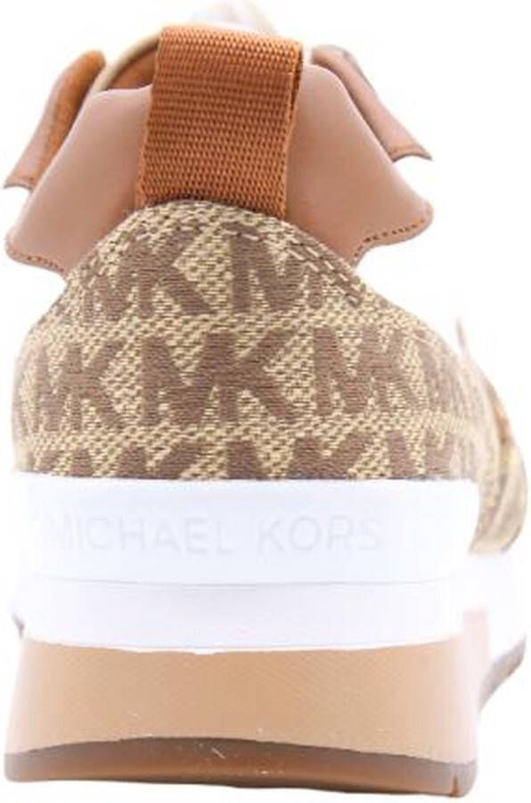 Michael Kors Allie Stride leren sneakers bruin beige wit - Foto 4
