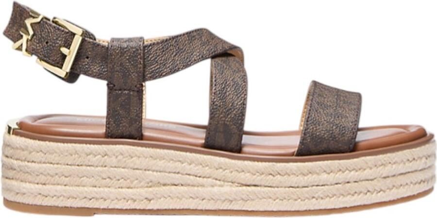 Michael Kors Dames Espadrille Bruin 40S5LYFS1B 200 Lynn Espadrille Sandal