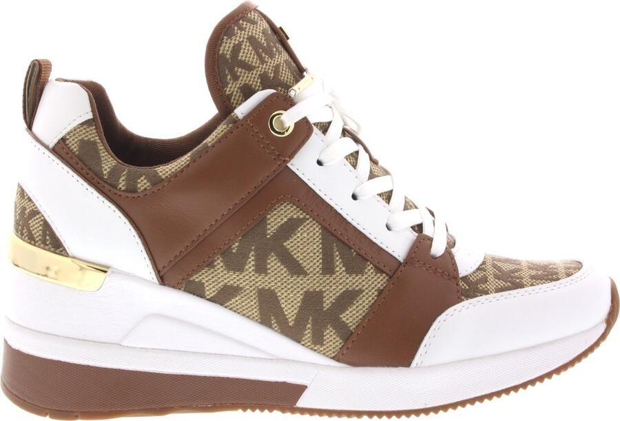 Michael Kors Dames Sneakers Georgie Trainer Wedge Beige Bruin ½