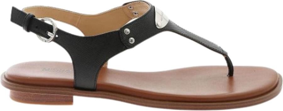 Michael Kors MK Plate Thong Dames Sandalen Zwart
