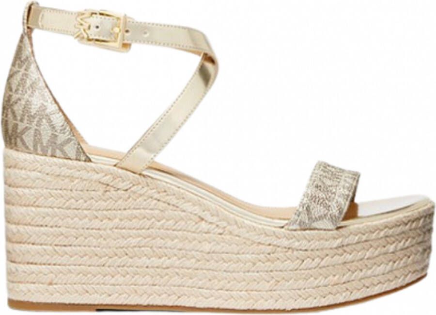 Michael Kors "Serena; Wedge Espadrille in lichtgoud"; Beige Dames - Foto 2