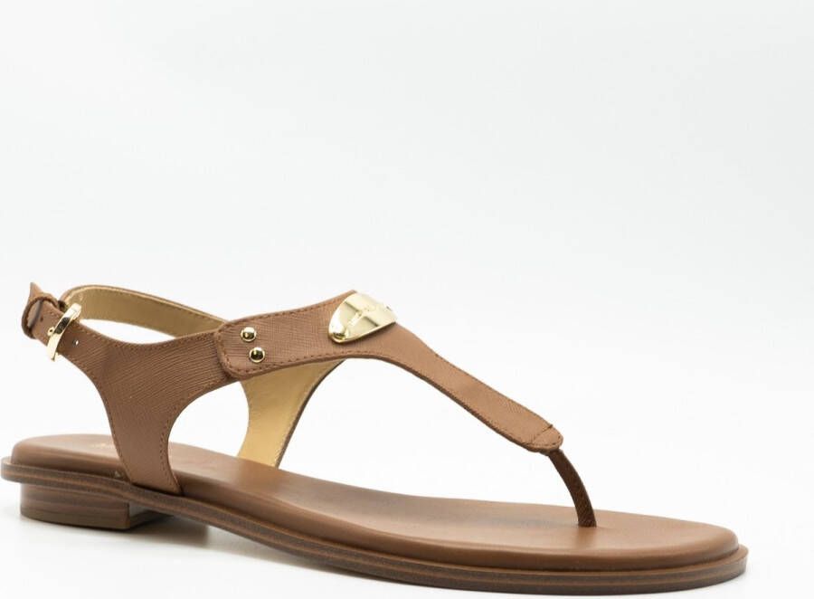 Michael Kors MK Plate Thong Dames Sandalen Luggage