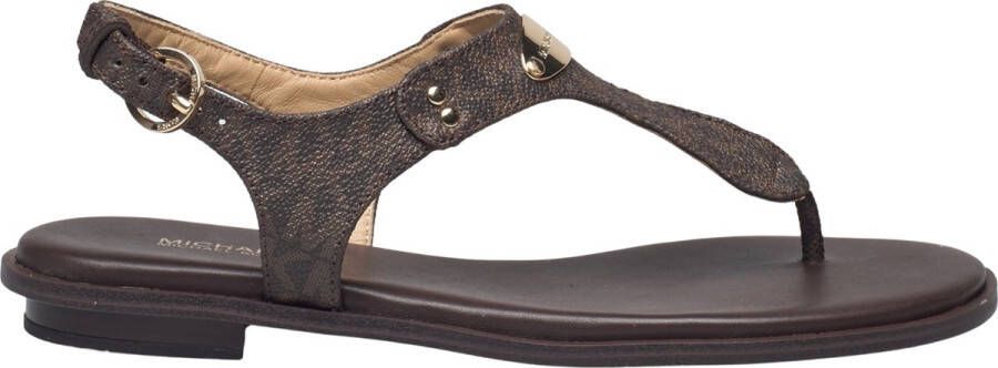 Michael Kors Plate Thong Dames Sandalen Bruin - Foto 1