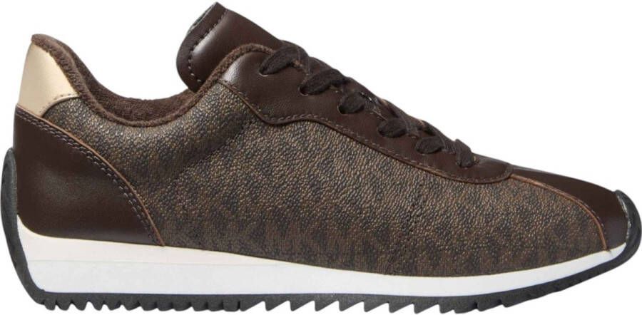 Michael Kors Rhodes Trainer Sneakers Dames Leren Sneaker Bruin