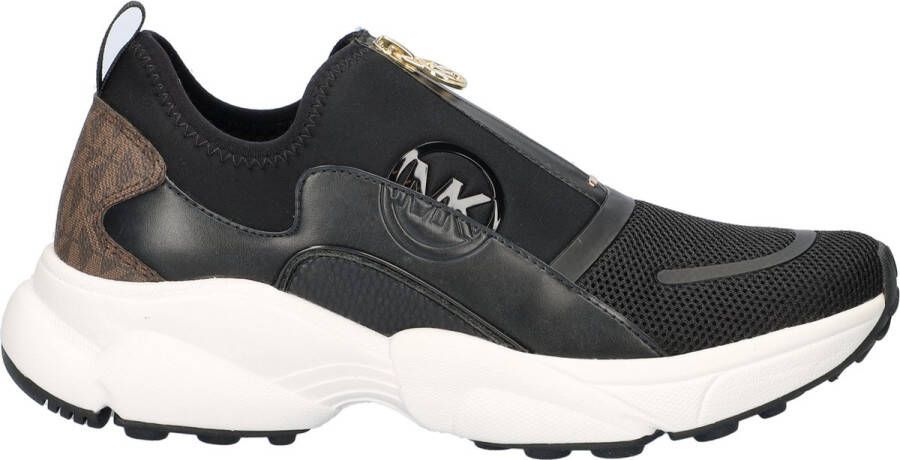 Michael Kors Sami Zip Trainer Sneakers Leatherlook Dames Bruin