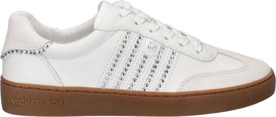 Michael Kors Scotty Lace Up Sneakers Dames Leren Sneaker Wit