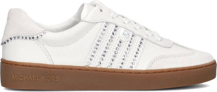 Michael Kors Scotty Lace Up Sneakers Dames Leren Sneaker Wit