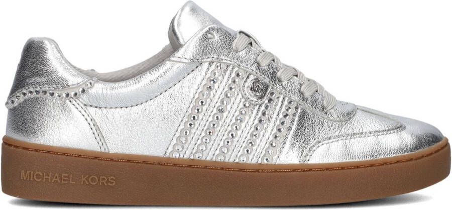 Michael Kors Scotty Lace Up Sneakers Dames Leren Sneaker Zilver
