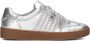 Michael Kors Scotty Lace Up Sneakers Dames Leren Sneaker Zilver - Thumbnail 1