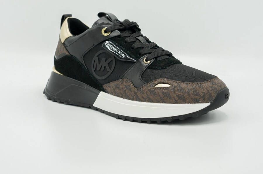 Michael Kors Theo Classic Logo Print Low top Sneakers Zwart Dames - Foto 4