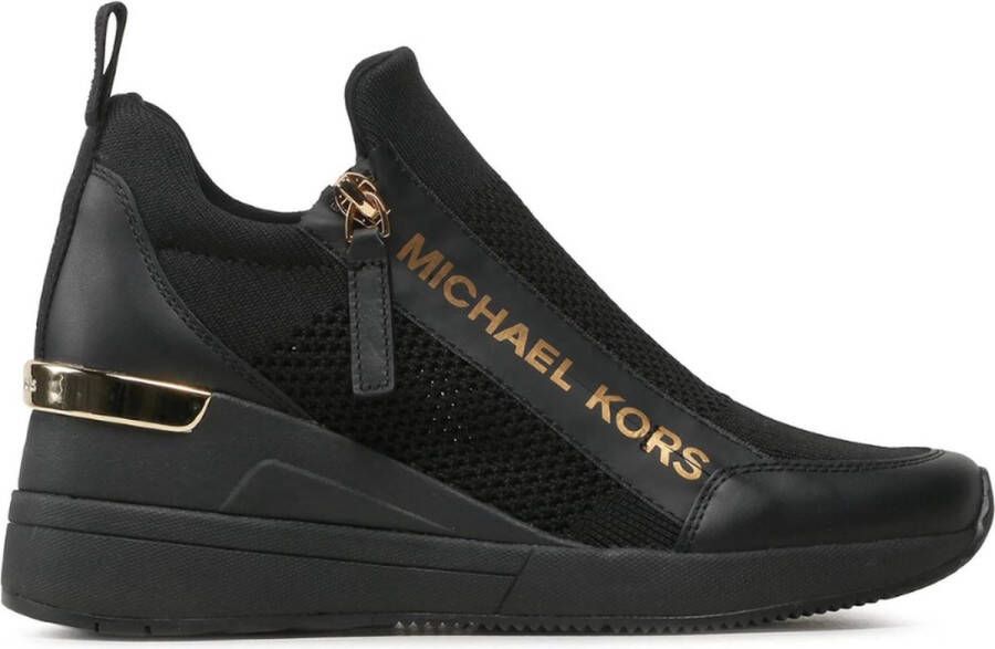 Michael Kors Willes Wedge Trainer Dames Sneakers Hoog Zwart