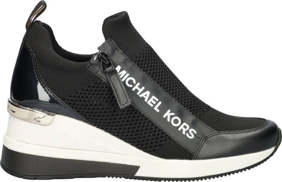 Michael Kors Low-Top Sneakers Willis Wedge Trainer in zwart
