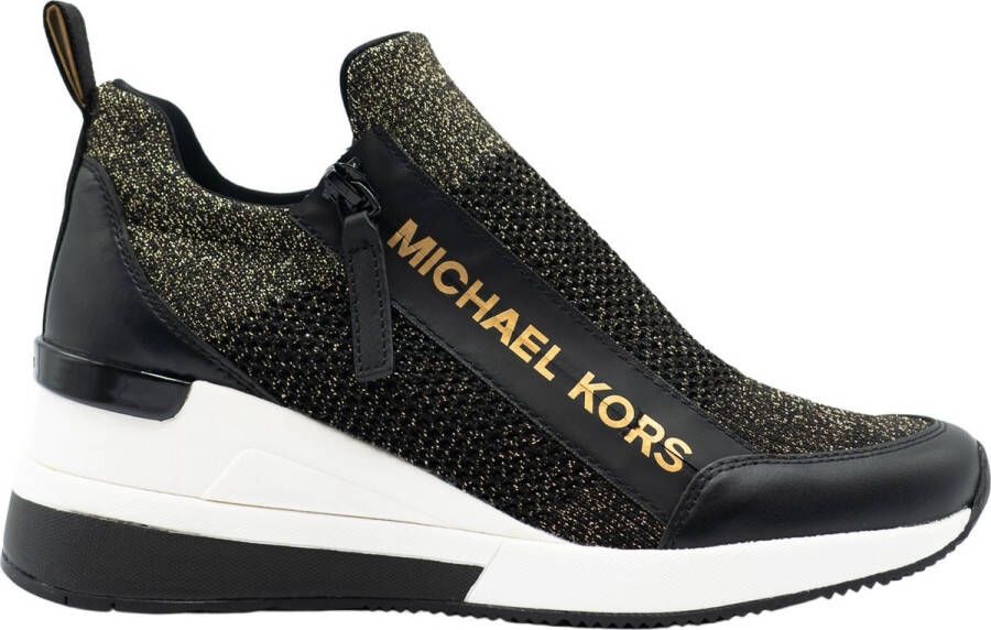 Michael Kors Willis Wedge Dames Instappers Sneakers Black Bronze