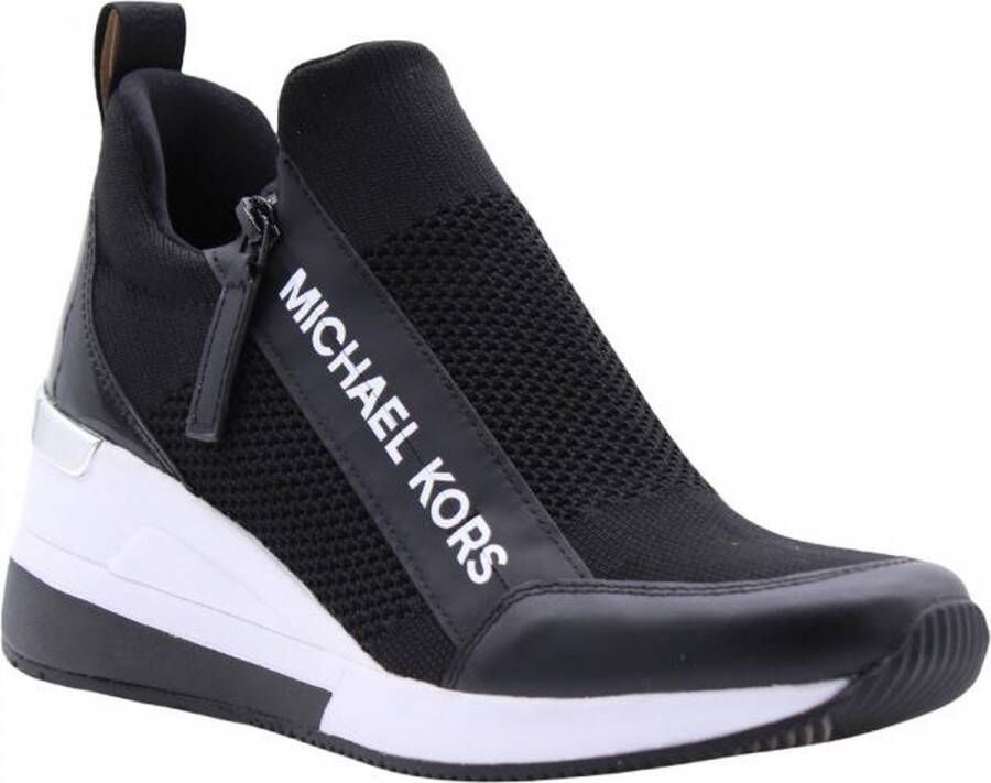 Michael Kors Low-Top Sneakers Willis Wedge Trainer in zwart