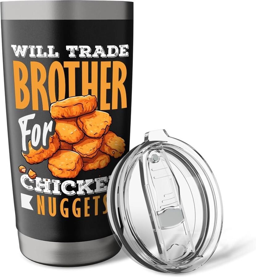 Mijn Broer In Voor Kipnuggets Grappig Spreekwoord Thermosbeker