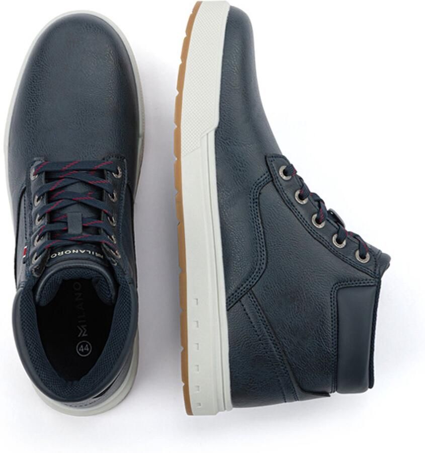 Milanoro Comfortabele herensneakers met stevige profielzool Donkerblauw