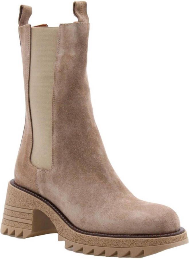 Mimmu Stijlvolle Chelsea Boots voor vrouwen Beige Dames