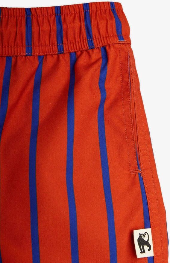 Mini rodini Zwembroek rood-blauw gestreept 140