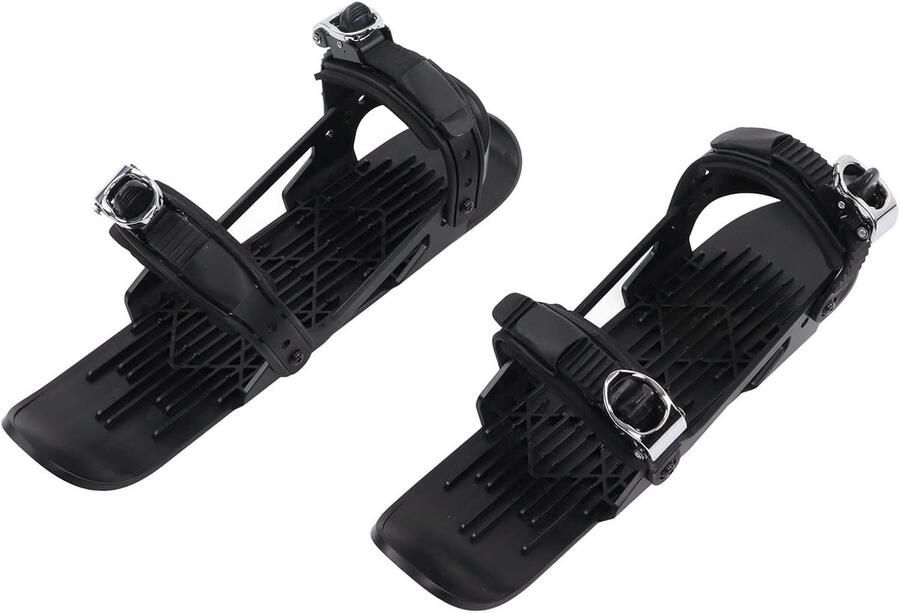 Mini-ski-schaatsen Zwart Verstelbare Skigeschoenen voor Volwassenen Lichtgewicht en Draagbaar voor Wintersport