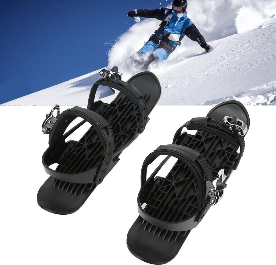 Mini Ski Schoenen Zwart Vrije Maat Duurzaam Nylon en Roestvrij Staal Voor Wintersporten