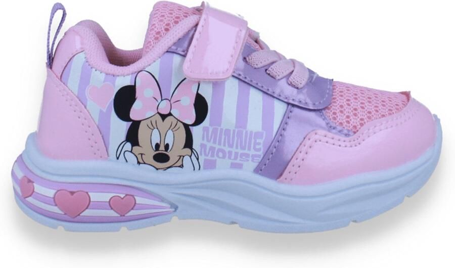 Minnie Mouse Meisjes Sneaker Roze Met Lichtjes Rose