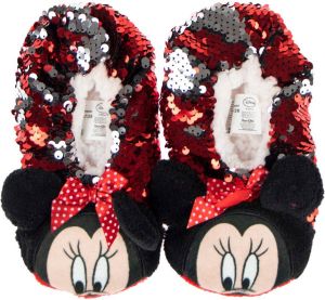 Minnie Mouse Pantoffels Paillet Rood