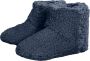 Mistral Home PANTOFFELS Boots teddy 100% polyester effen kleur blauw - Thumbnail 1