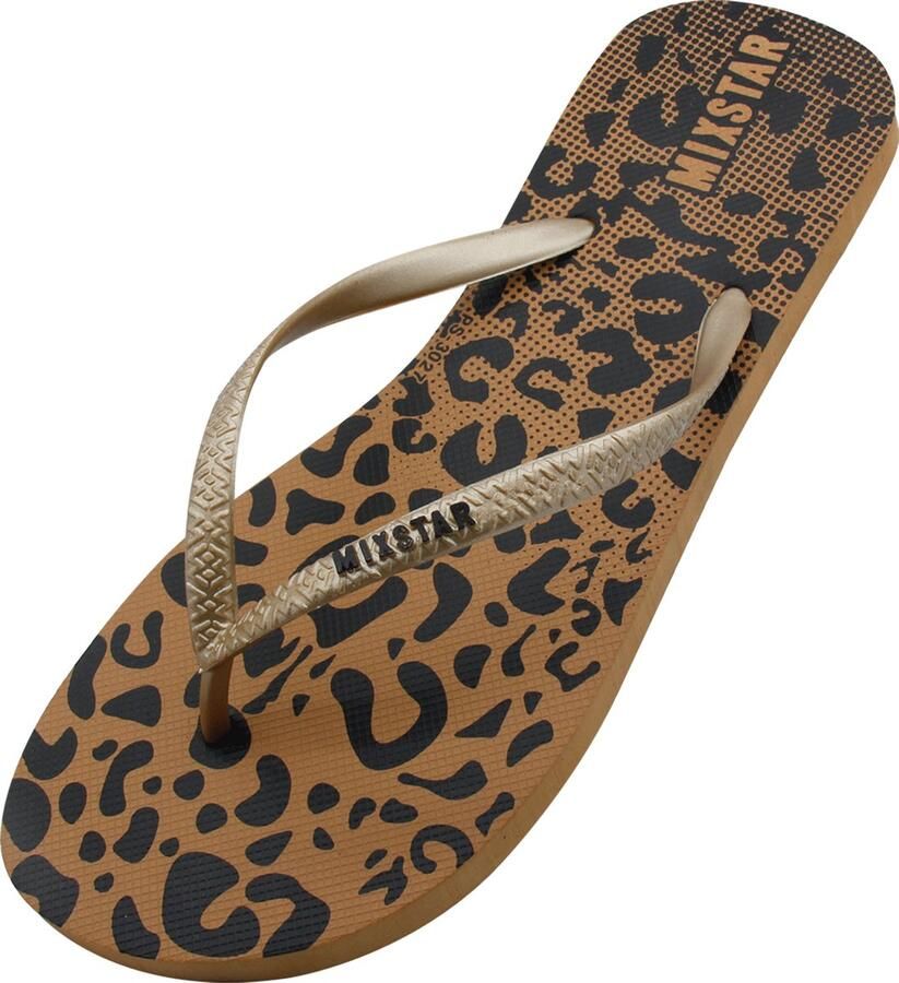 Mixstar Slipper Leopard gold woman Panterprint
