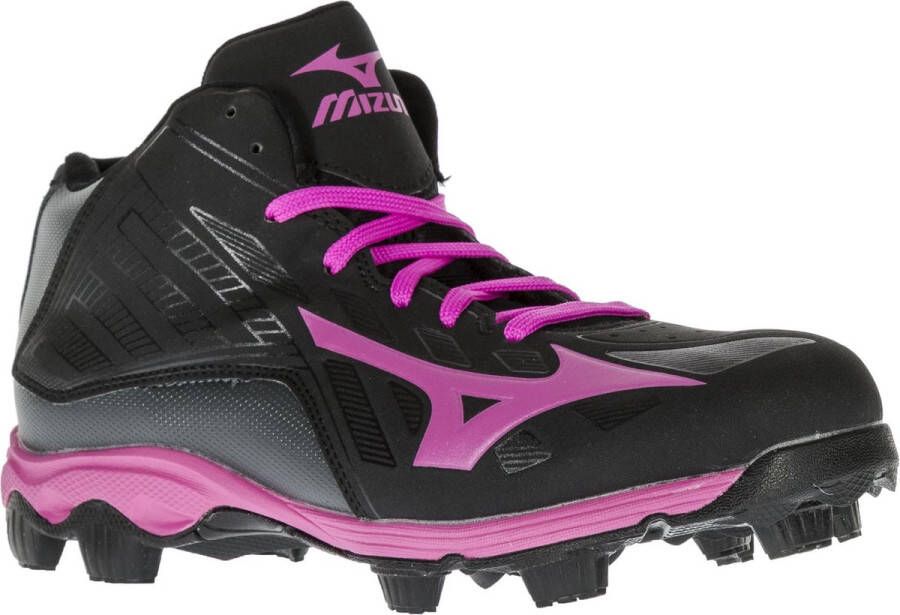 Mizuno 9 Spike Advanced Franchise 8 Mid Hockeyschoenen Unisex zwart roze