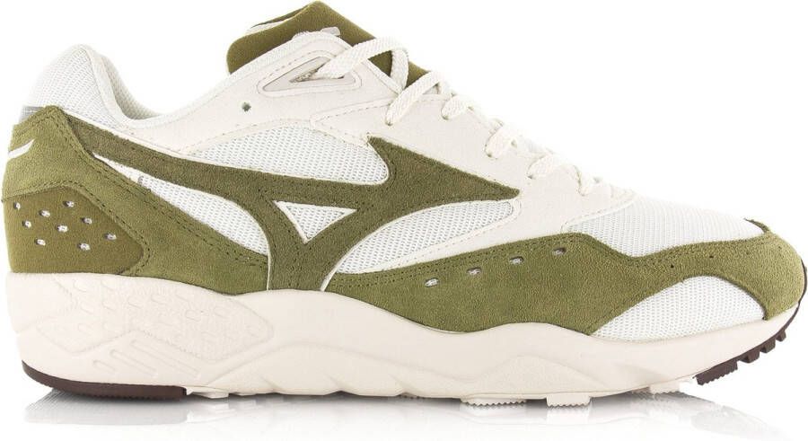 Mizuno Contender | Dedar Olive Drab Snow White Groen Suede Lage sneakers Heren