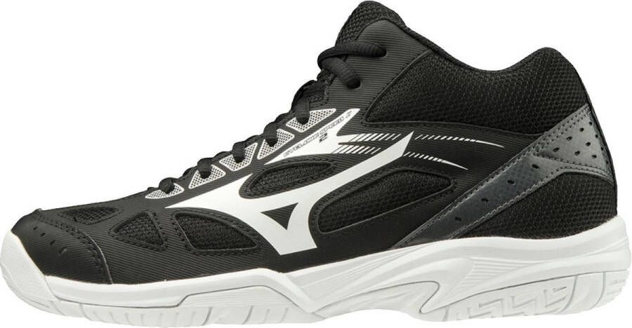 Mizuno Cyclone Speed 2 Mid zwart wit volleybalschoenen kids