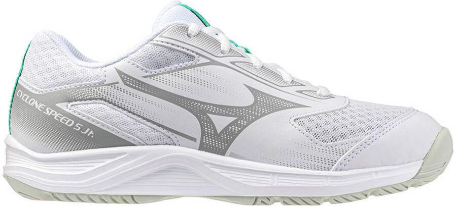Mizuno Cyclone Speed 5 Junior Indoor Sportschoenen Wit Man