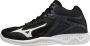 Mizuno indoorschoenen model Thunderblade 3 Mid Zwart Wit - Thumbnail 1