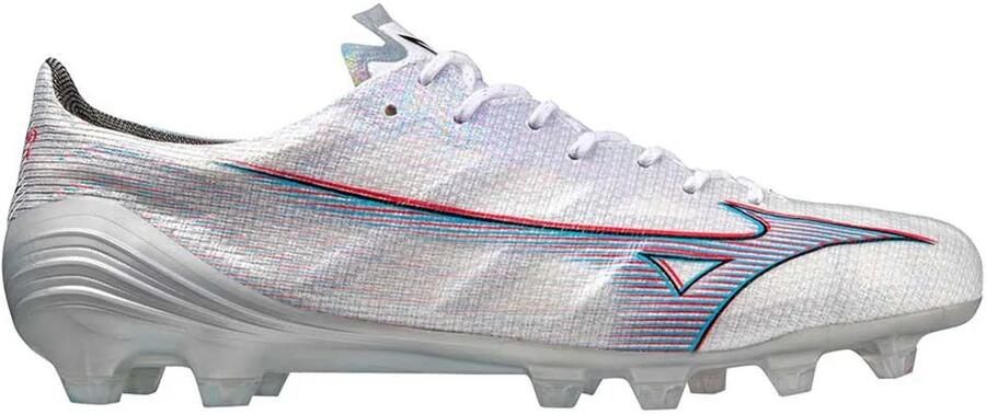 Mizuno Alpha Japan Gras Voetbalschoenen (FG) Wit Rood Blauw