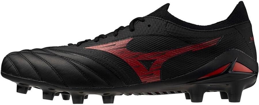 Mizuno Crampons Morelia Neo IV B Elite FG Noir et rouge