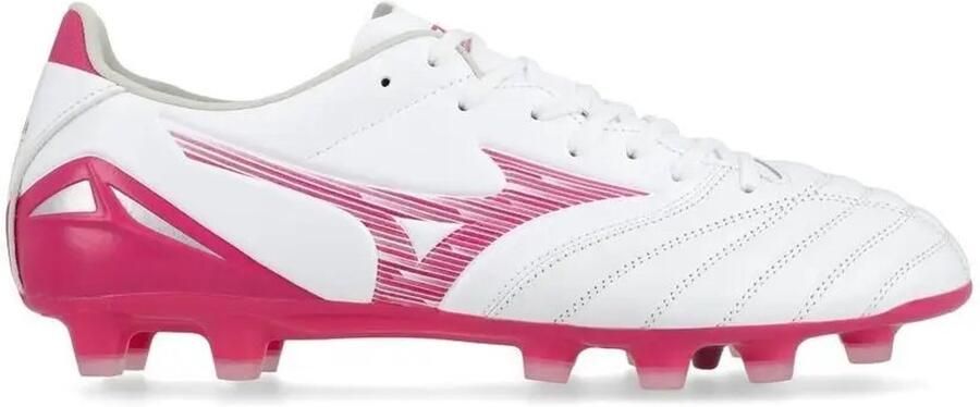 Mizuno Morelia Neo IV Pro Gras Voetbalschoenen (FG) Wit Roze