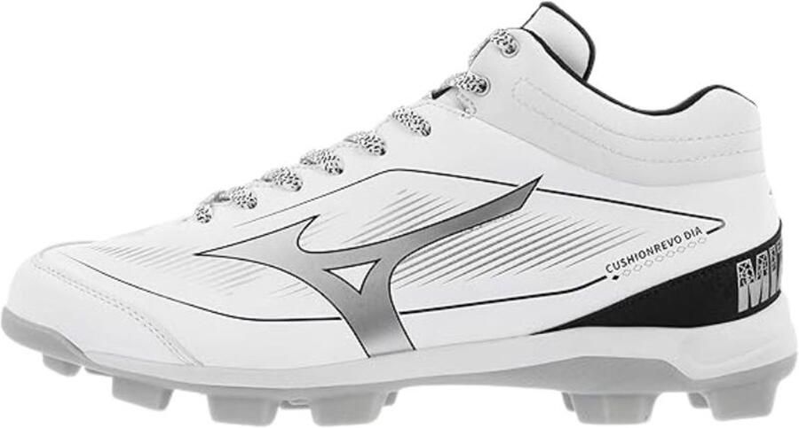 Mizuno Cushionrevo Diamond Mid TPU (320706) 13 0 White Black Baseball Softball Schoenen Molded Cleats Noppen