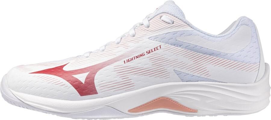 Mizuno Dames LIGHTNING SELECT Volleybalschoenen V1G White Rose Elegance Lava Falls