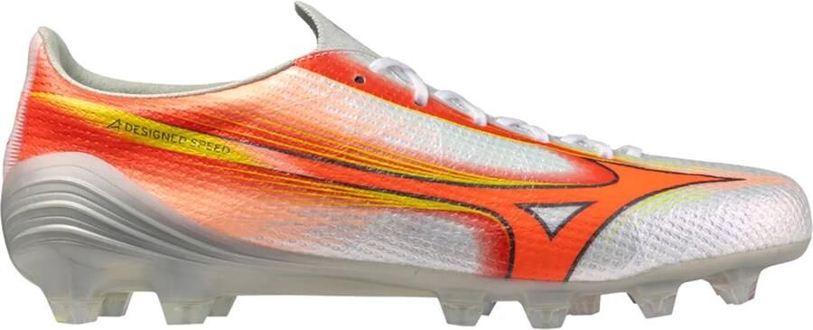 Mizuno α Iii Elite Ag Voetbalschoenen Wit Oranje