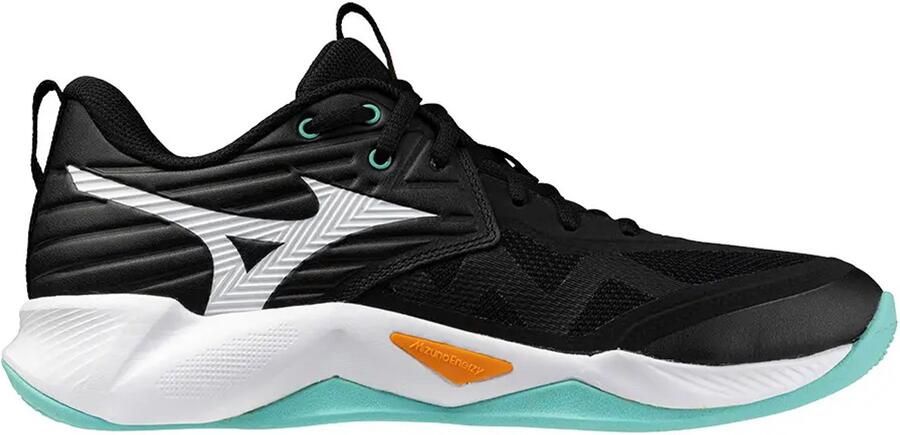 Mizuno Wave Momentum Pro zaalsportschoenen zwart oranje mintgroen - Foto 5