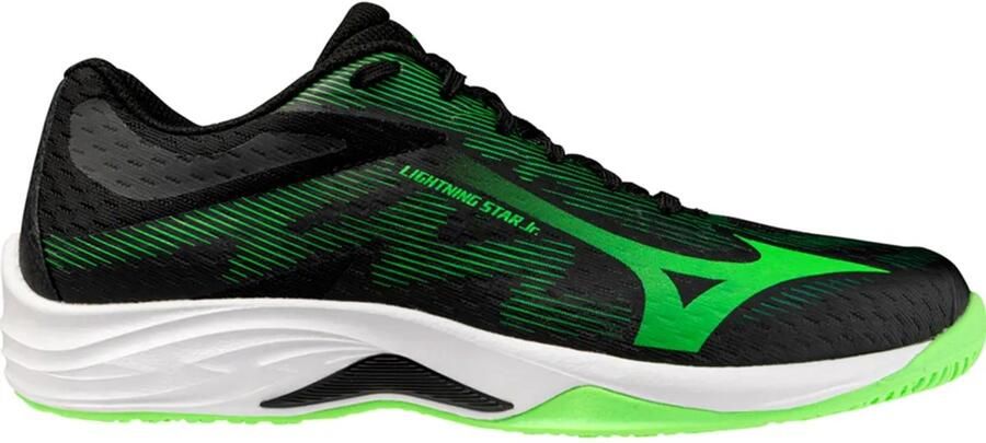 Mizuno Lightning Star Junior Indoor Sportschoenen Zwart Kinderen