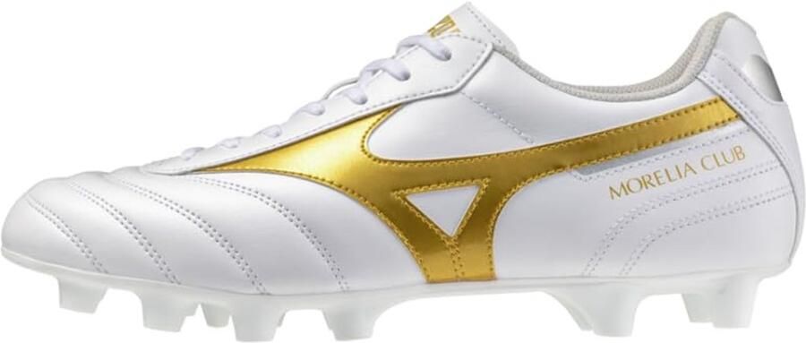 Mizuno Morelia II Club Voetbalschoenen Wit en Goud