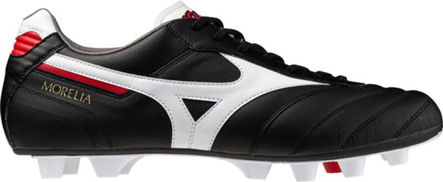 Mizuno Morelia II elite FG voetbalschoen zwart wit rood