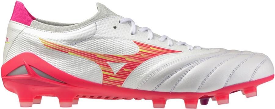 Mizuno Morelia Neo IV Beta Elite Gras Voetbalschoenen (FG) Wit Roze Oranje