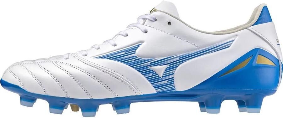 Mizuno Morelia Neo IV Pro Gras Voetbalschoenen (FG) Wit Blauw