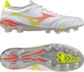 Mizuno Morelia Neo V Beta Pro Gras Voetbalschoenen (FG) Wit Oranje Limoen - Wit