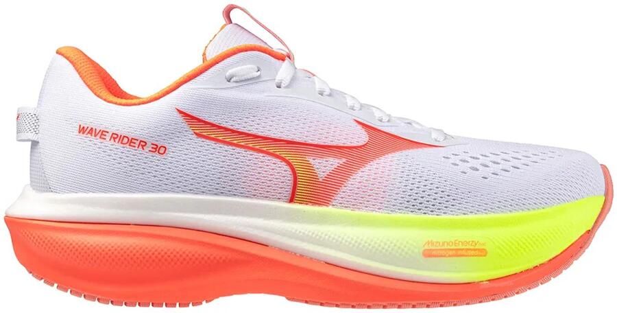 Mizuno Women Wave Rider 30 Hardloopschoen J1GM262071 White Flamingo Coarl Lime Plump