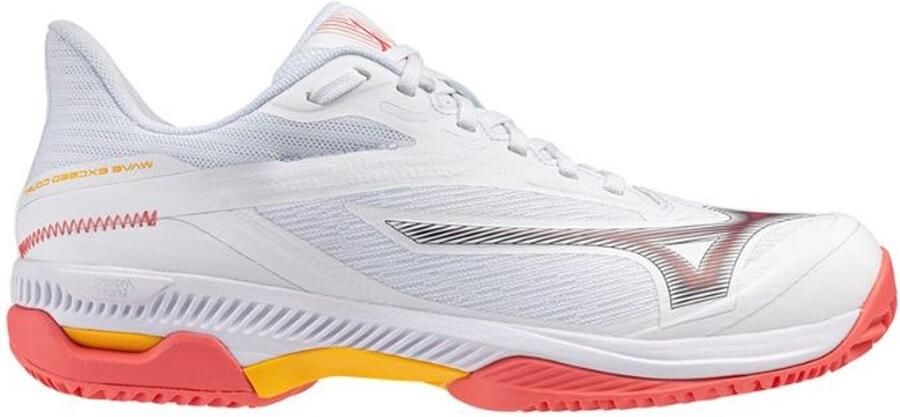 Mizuno Tennisschoen Padelschoen Wave Exceed Court CC Dames Wit Oranje - Foto 2